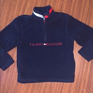 Navy blue Tommy Hilfiger half zip Sherpa